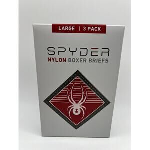 Spyder Nylon Boxer Briefs Black Men's 3 Pack Size L NEW